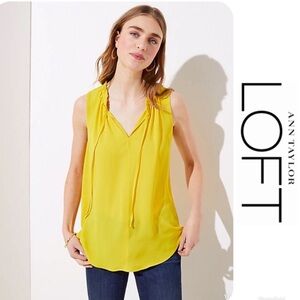 NWT Ann Taylor  LOFT Mixed Media Tunic Style Top Sz: L